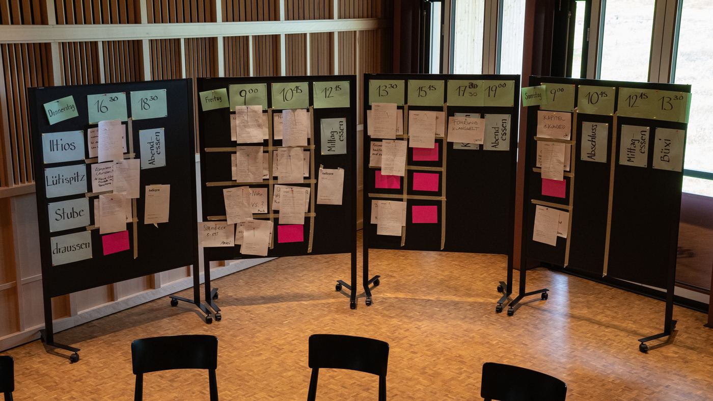Die befüllte Agenda nach dem Marktplatz